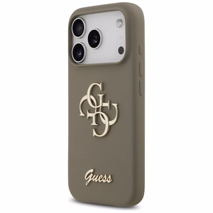 GUESS ümbris jaoks IPHONE 17 Pro Max GUHCP17XSC4GSMW (Silicone W/ Big 4G Script) brown