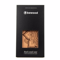 Bewood Mandala Apple Tree Wooden Ümbris jaoks iPhone 14 Plus - Light Brown