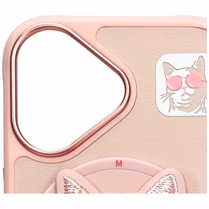 Nimmy Glasses Cool Cat MagSafe Ümbris jaoks iPhone 16 - Roosa