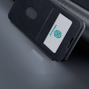 Nillkin Qin Leather Pro Case iPhone 14 Plus с защитой камеры флип-чехол зелёный