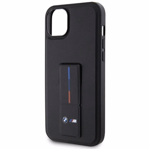 Чехол BMW Grip Stand Hot Stamp для iPhone 14 15 13 - чёрный