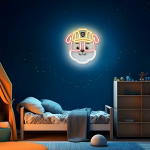 Riputatav Paw Patrol LED-neoonvalgusti pleksiklaasil – Rubble OW-130446