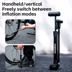 Rockbros 42310006001 jalgrattapump manomeetriga - must