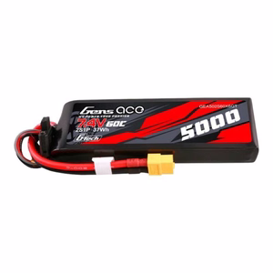 Gens Ace G-Tech 5000 мА·ч, 7,4 В, 60C, 2S1P, литий-полимерный аккумулятор в корпусе из поликарбоната с разъемом XT60