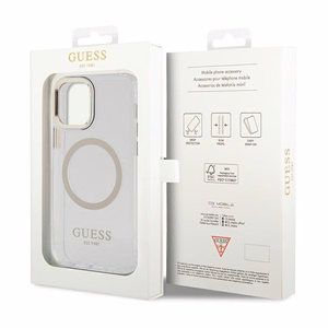 Guess GUHMP12MHTRMD Metal Outline ümbris seadmele iPhone 12 / 12 Pro 6.1", MagSafe'iga, kuldne
