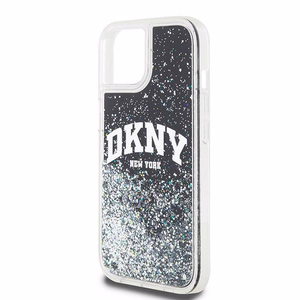 DKNY Liquid Glitter Big Logo iPhone 15 Plus / 14 Plus Ümbris - Must