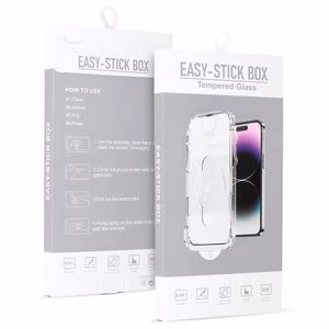 Karastatud klaas Full Glue Easy-Stick Box jaoks IPHONE 16 MUST