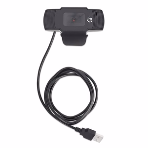 Manhattan USB veebikaamera, 2 megapikslit, 1080p Full HD, USB-A, integreeritud mikrofon, reguleeritav kinnitus, 30 kaadrit sekundis, must, kolme aasta garantii