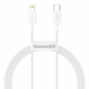 USB cable Baseus Superior from Type-C to Lightning PD 20W 1.0m valge CATLYS-A02