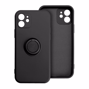 Silikoonist Ring ümbris mudelile iPhone 17 Pro Max / 18 Pro Max – must