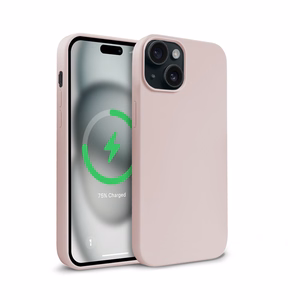 Crong Color Cover Magnetic MagSafe ümbris seadmele iPhone 15, liivaroosa