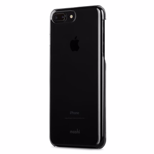Moshi XT üliõhuke läbipaistev jäik ümbris seadmele iPhone 8 Plus / 7 Plus, Stealth Black värvitoonis