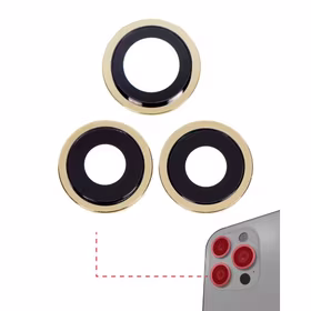 Rear Camera Lens Ühildub Apple iPhone 11 Pro / Pro Max Rear Camera Lens Original 3in1 (Koos Kuldne Frame)
