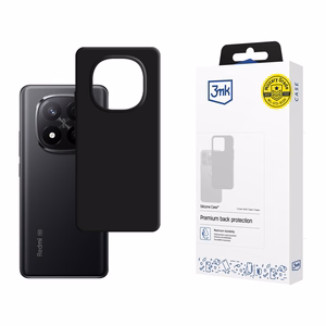 3mk Silicone Ümbris jaoks Xiaomi Redmi Note 14 Pro+ - must