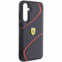 Ferrari Twist Metal Logo ümbris jaoks Samsung Galaxy S23 FE - must