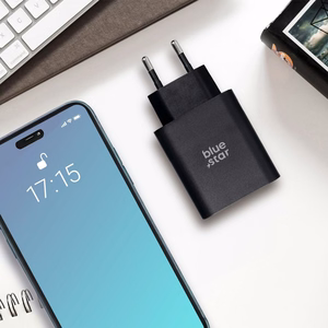 Phone charger sinine Star USB C + USB A QC4.0 PD 3A 25W TFB-TC-25WPD must