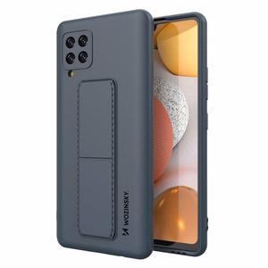 Wozinsky Kickstand Case silikoonist ümbris koos statiiviga Samsung Galaxy A42 5G tumesinine