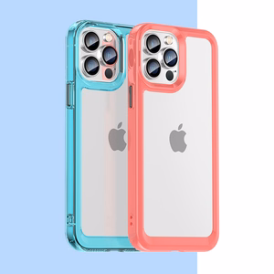 Outer Space Case ümbris iPhone 12 Pro Max kõva kate koos geelraamiga Punane