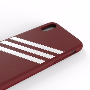 Adidas OR Molded PU Suede ümbris jaoks iPhone X / XS - burgundy