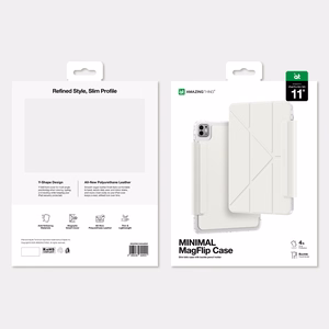 AmazingThing Minimal Mag ümbris mudelile iPad Pro M5 11", valge