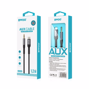 BWOO kabel AUX 3.5mm - USB-C BO-AUX066 czarny