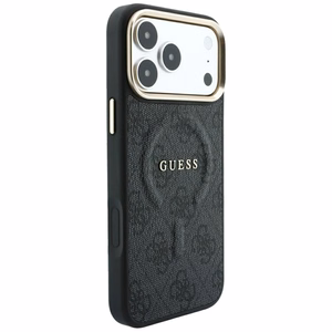 Guess Embossed 4G Classic MagSafe-ümbris iPhone 17 Pro Max / 18 Pro Max jaoks, must