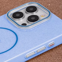 Glitter Thin Mag ümbris for iPhone 16e / 17e sinine