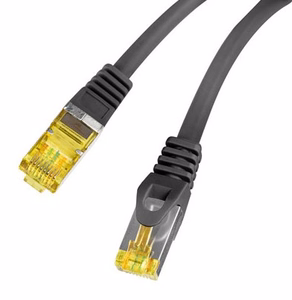 Lanberg PCF6A-10CU networking cable Black 1 m Cat6a S/FTP (S-STP) Round