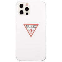 Guess GUHCP12MPCUCTLWH iPhone 12/12 Pro 6.1" valge/valge kõvakaaneline Triangle Collection