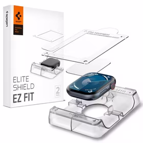 Spigen Elite Shield ”EZ FIT” Hübriidklaas 2-PACK jaoks Apple Watch 10 (46MM) - Clear