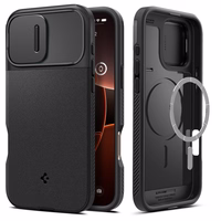 Spigen Optik Armor Mag Ümbris with MagSafe jaoks iPhone 16 Pro Max - Must