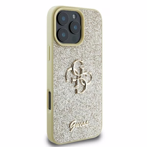 Guess Fixed Glitter Big 4G Ümbris jaoks iPhone 16 Pro - Kuldne