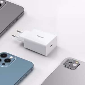 Быстрое зарядное устройство Baseus Speed Mini, USB-C, PD, 3A, 20W (белый)