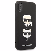 Karl Lagerfeld Saffiano Karl&Choupette Head ümbris jaoks iPhone XS Max - must