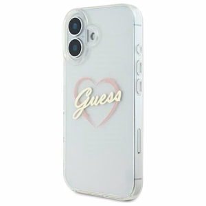 Guess IML Heart Ümbris jaoks iPhone 16 plus - läbipaistev