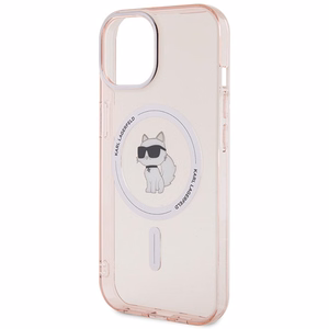 Karl Lagerfeld IML Choupette MagSafe ümbris jaoks iPhone 15 - roosa