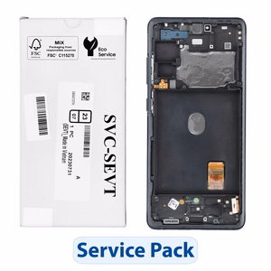 ServicePack LCD Display SAMSUNG S20 FE 4G 5G GH82-24219A sinine
