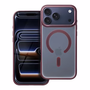 MATTE MAG COVER Ümbris compatible with MagSafe jaoks IPHONE 17 Pro Max plum punane