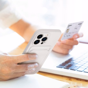 Ümbris jaoks iPhone 15 PRO Card Ümbris valge
