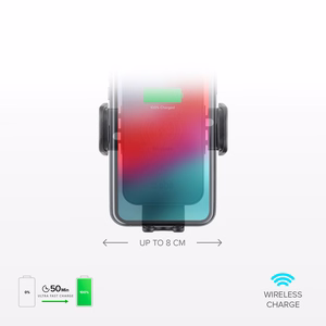 SBS TESUPWIR15WAUT smartphone hoidja koos wireless laadija jaoks air vent - must