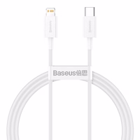USB cable Baseus Superior from Type-C to Lightning PD 20W 1.0m valge CATLYS-A02