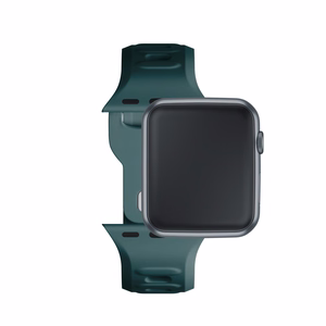 3mk silikoonrihm Apple Watchile, 38/40/41/42 mm, Evergreen, väike suurus