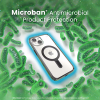 Speck Presidio Perfect-Clear ClickLock & MagSafe - iPhone 17e / 16e / 15 / 14 / 13 ümbris (Clear / Frosted must / Slate hall)