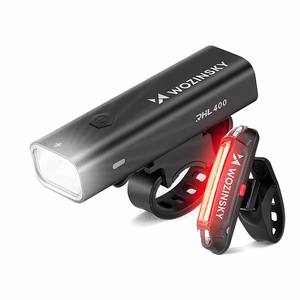 Wozinsky WSBLB2 eesmise (400 lm) ja tagumise USB-C-jalgrattatule komplekt – must