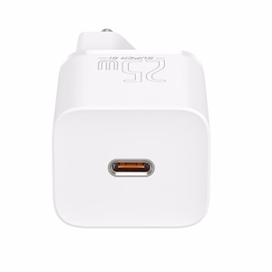 Laadija Baseus Super Si 25W USB-C + USB-C to USB-C kaabel 1.0m valge TZCCSUP-L02