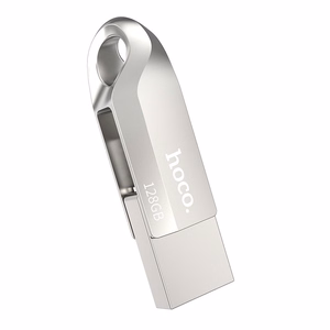 Pendrive 128GB USB 3.0 (USB A + USB C) Hoco UD8 nickel