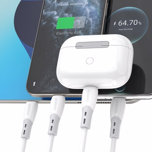 Dudao L25SC 60W USB-C - USB-C kaabel pehme silikoonpõimikuga 2m - valge