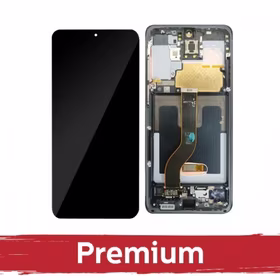 LCD ekraan ühilduv Samsung G988 S20 Ultra raamiga / Cosmic Black / OEM