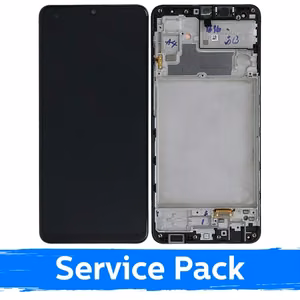 LCD ekraan ühilduv Samsung M325 M32 must raamiga (Service Pack)