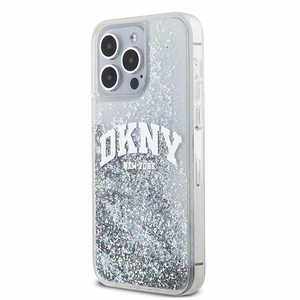 DKNY ümbris jaoks iPhone 15 Pro Max 6,7" DKHCP15XLBNAET valge HC liquid glitters w arch logo